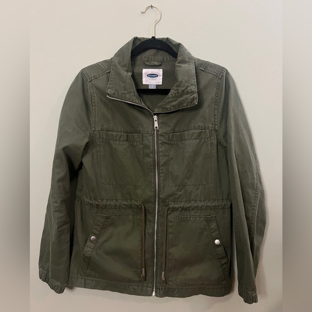 Old Navy Field Jacket Hunter Pines Pockets Fall Lightweight Women Size Small